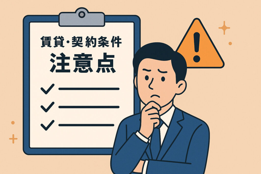 賃貸・契約条件注意点